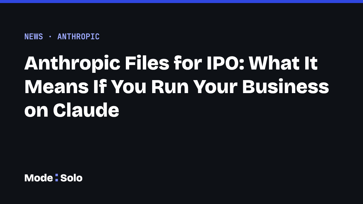 Anthropic Files for IPO: What It Means If You Run Your Business on Claude